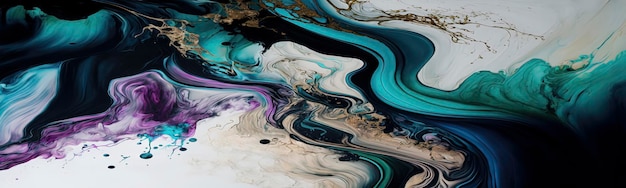 Arte abstracto con tinta de mármol a partir de una exquisita pintura original para un fondo abstracto IA generativa