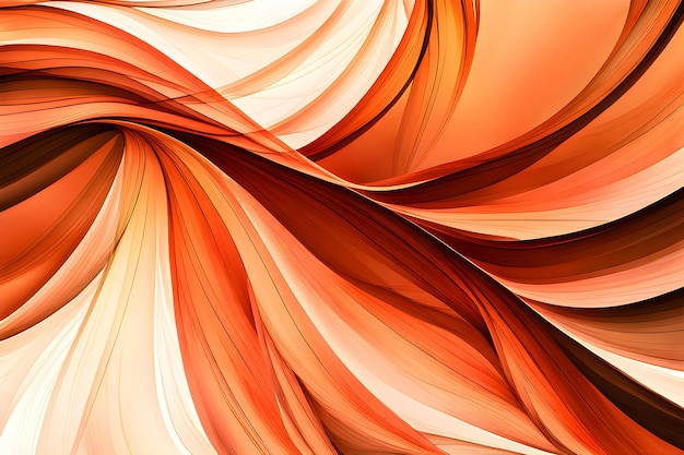 arte abstracto con tonos naranja ilustración para fondos impresiones arte de papel tapiz con ondas