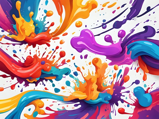 Arte abstracto con toques coloridos.