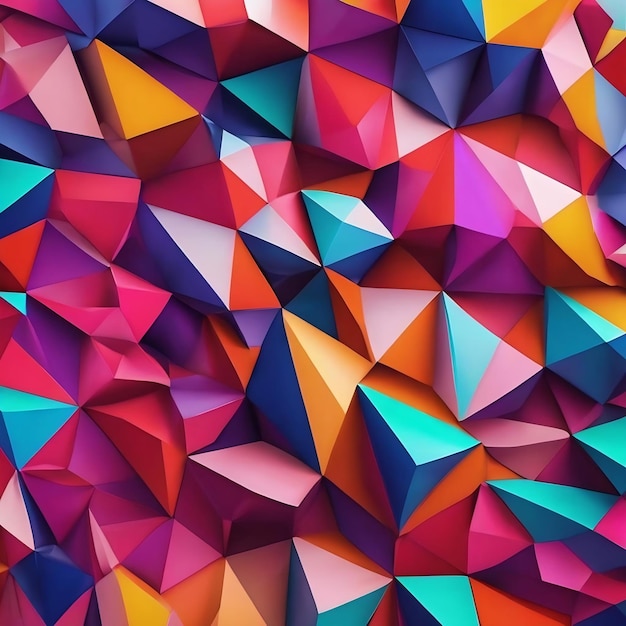 Arte abstracto de Voronoi patrón de triángulo línea papel tapiz colorido