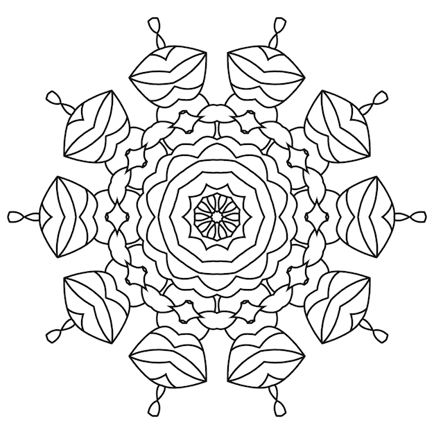 arte abstrata desenho padrão ilustração decoração de círculo vetor gráfico mandala ornamento