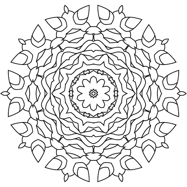 arte abstrata desenho padrão ilustração decoração de círculo vetor gráfico mandala ornamento