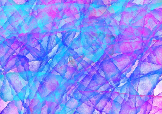 Arte abstrata fundo azul escuro e cores roxas Pintura em aquarela com gradiente lilás e pinceladas