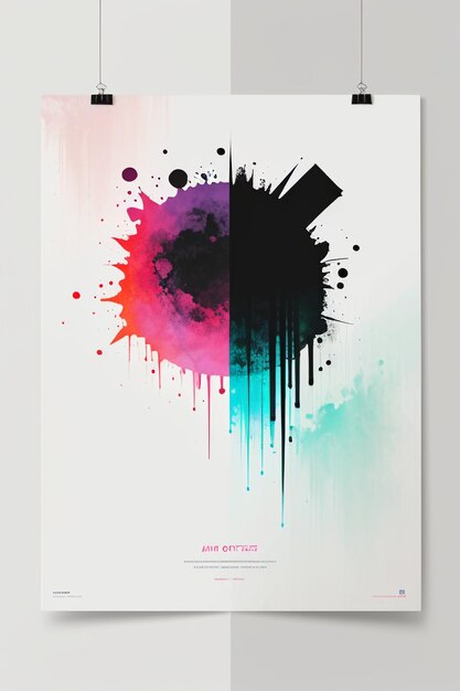 Arte abstrata simples colorido criativo pensar banner papel de parede fundo ilustração linda