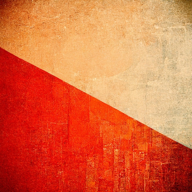 Arte de acuarela moderno contemporáneo abstracto Ilustración minimalista de tonos naranja y rojo