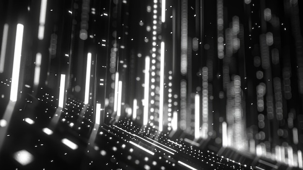 Arte ASCII de una ciudad hecha de luz