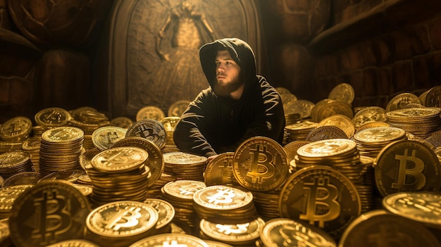 Foto arte de bitcoins