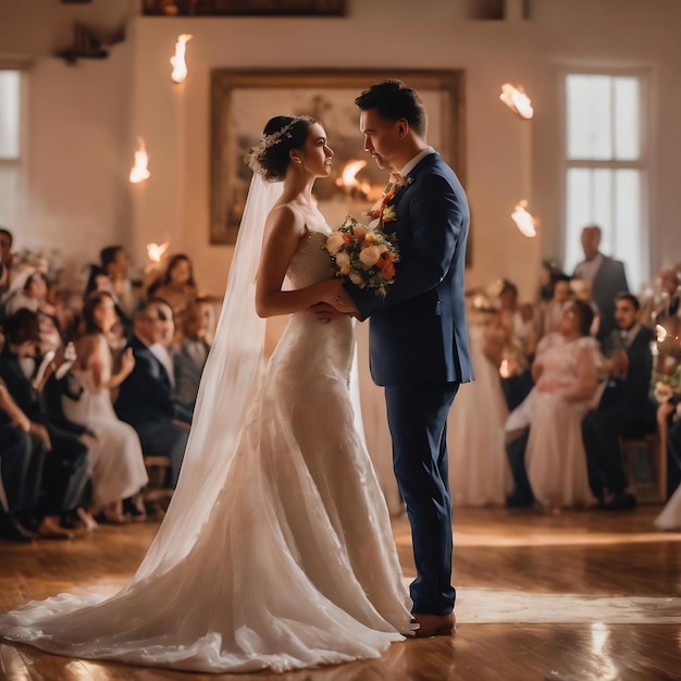 Arte boda borrosa llama de ocio