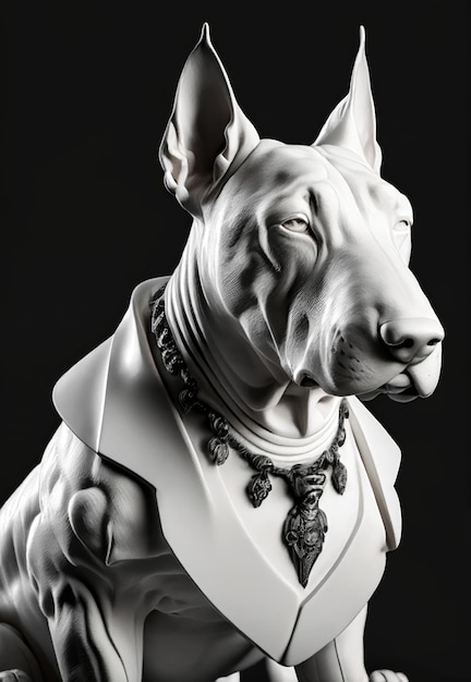 Arte del bull terrier inglés generado por inteligencia artificial