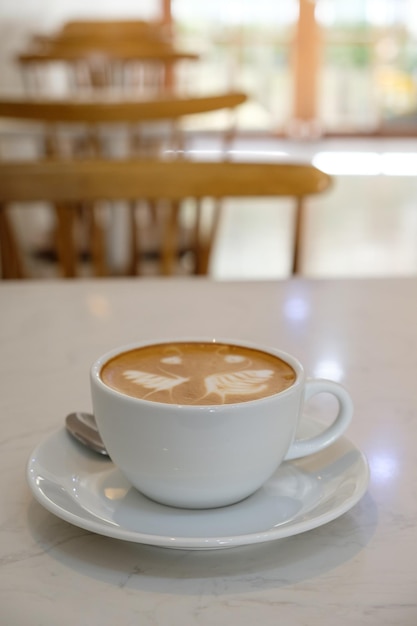 arte de café con leche en la cafetería