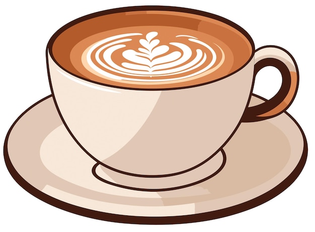 Arte de clip de taza de café aislado en fondo blanco generativo de IA