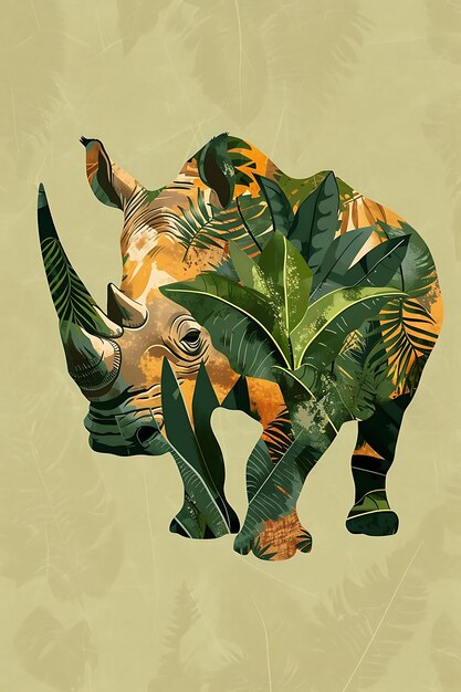 Arte de collage de vida silvestre Retratos únicos de animales y mascotas en la Colección de diseño de estilo Pop Art Creativo