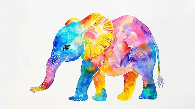 Arte de colorear para niños de bebé elefante
