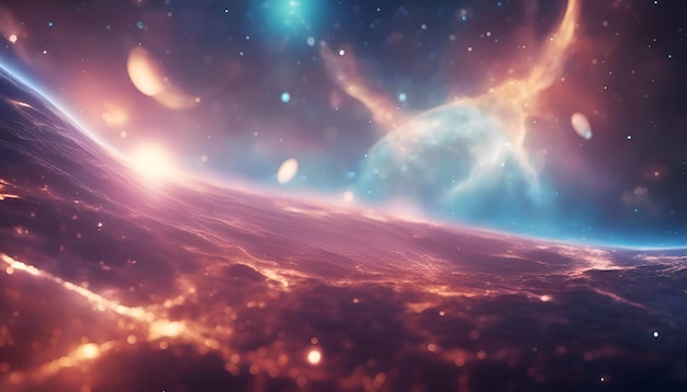Arte cósmico papel tapiz de ciencia ficción La belleza del espacio profundo Billones de galaxias en el universo