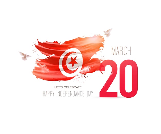 Arte creativo del día de la independencia de Túnez