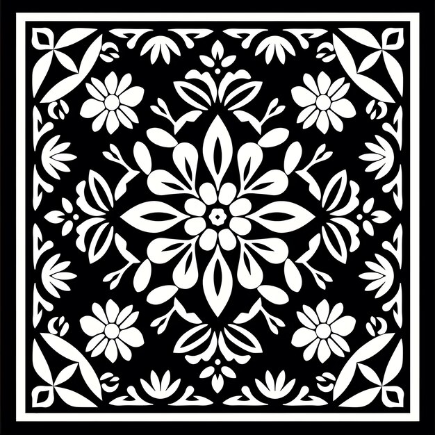 Arte criativa e design com decorações quadros de corte CNC preto e branco Art Deco Creative 2D Flat