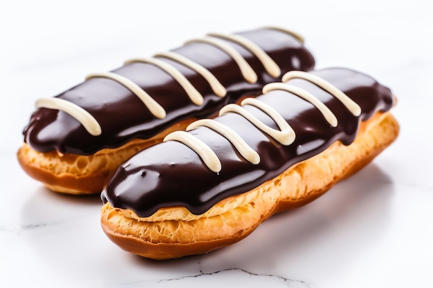 Foto el arte culinario de eclair extravaganza