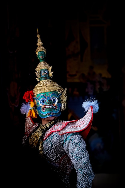 Arte cultura Tailandia Baile en khon enmascarado en literatura ramayana