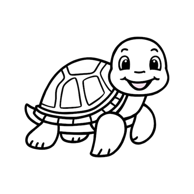 Arte da linha de tartaruga
