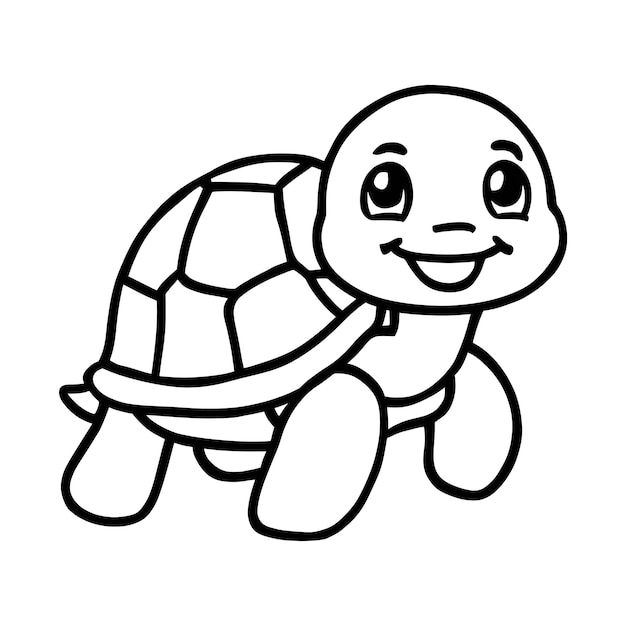Arte da linha de tartaruga