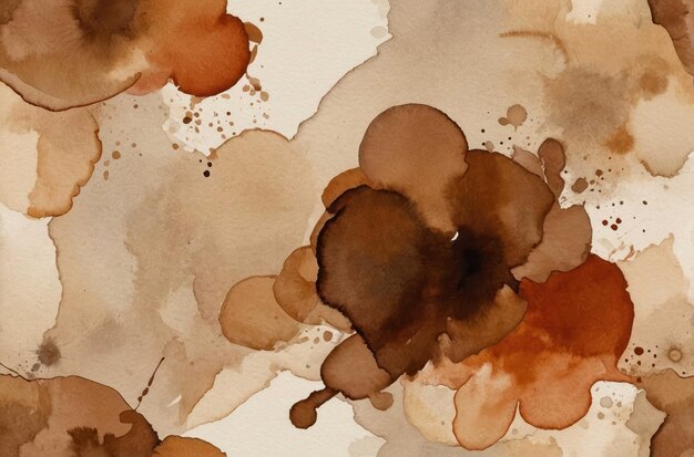 Foto arte de aquarela abstrata em tons de terra