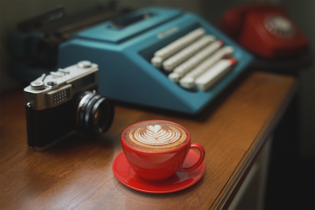 Foto arte de café com leite em café