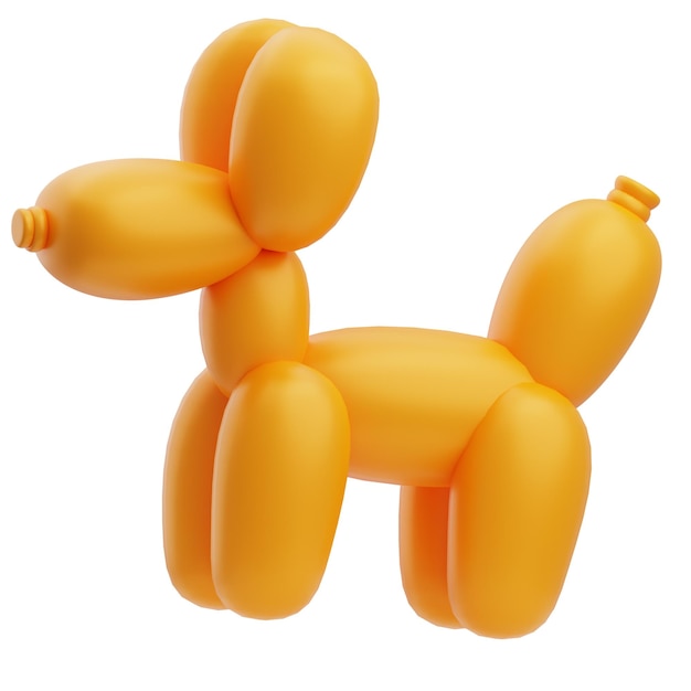 Arte de carnaval de cães com animais em balão 3D