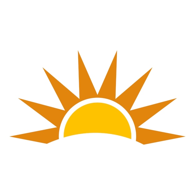 arte de clipe de sol símbolo design de pôr-do-sol