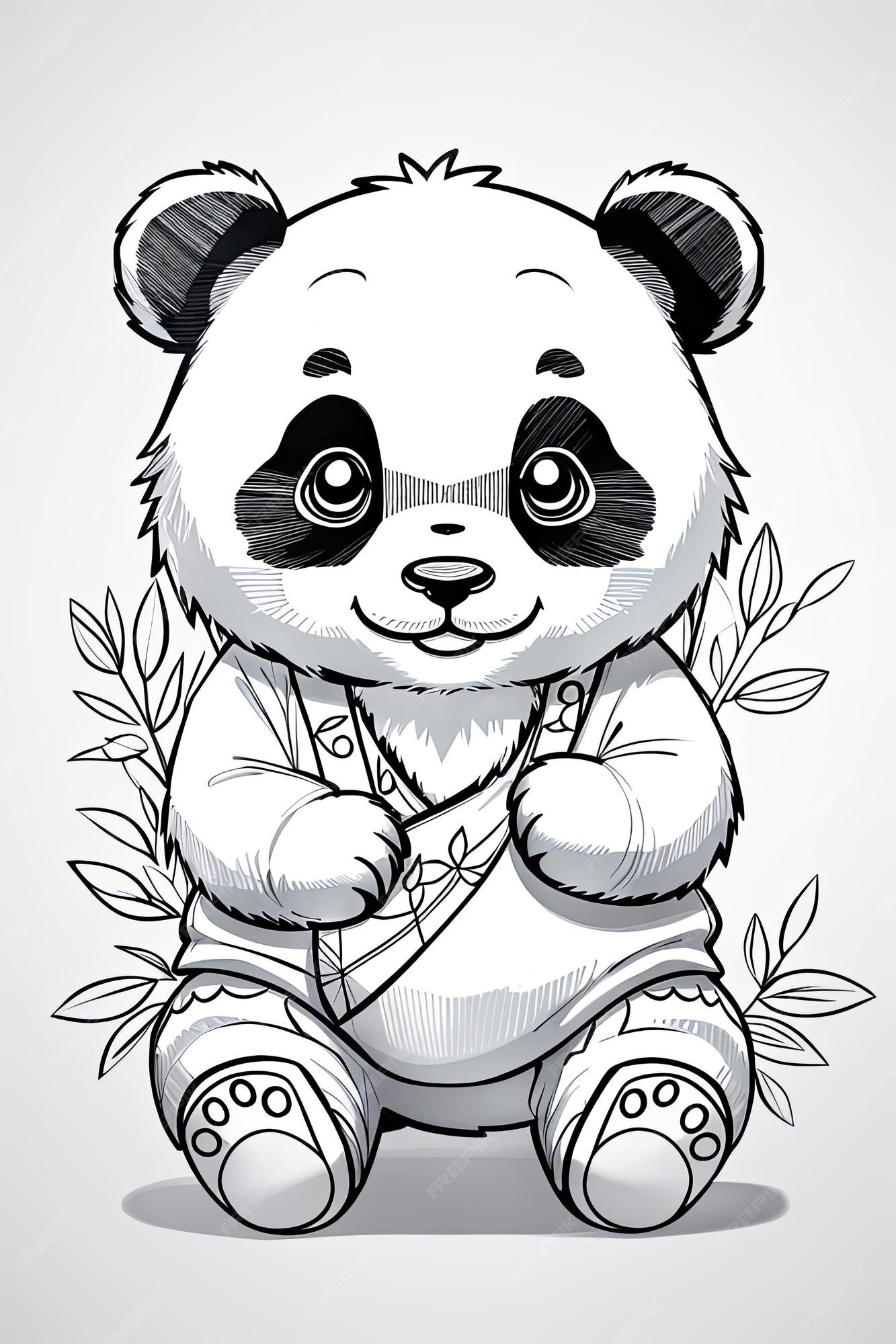 Panda realista para colorir - Imprimir Desenhos