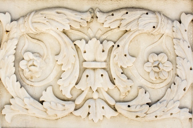 Arte de escultura em mármore otomano em detalhes