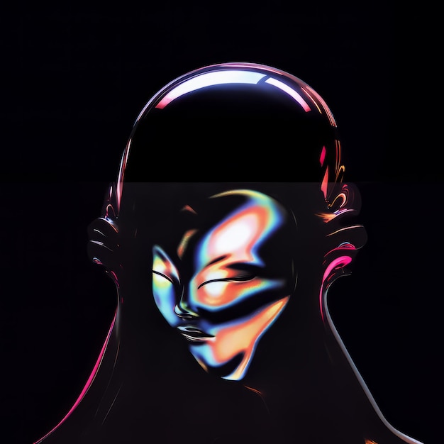 Arte de gradiente abstrato com uma mistura hipnotizante de cores e malhas