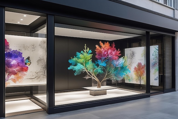 Arte de janela OLED de elegância transparente para experiências interativas de varejo