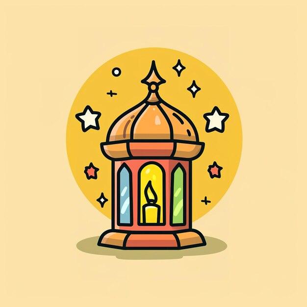 Arte de lanternas cintilantes para o Ramadão