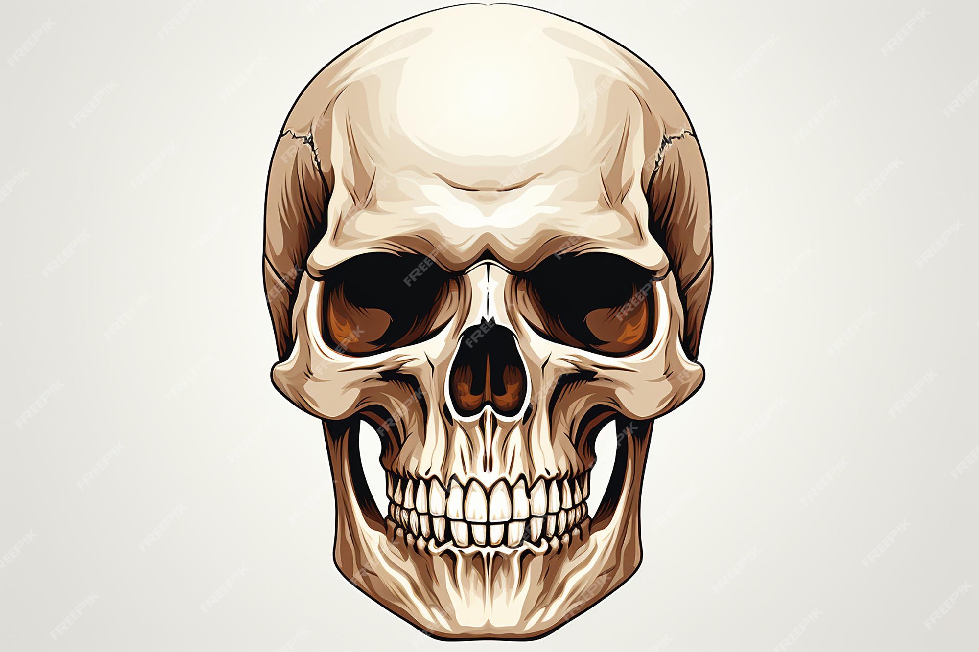 Baixe Pintura de Caveira Escura e Assustadora PNG - Creative Fabrica