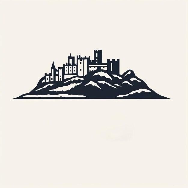 Arte de Linha Minimalista do Castelo de Stirling