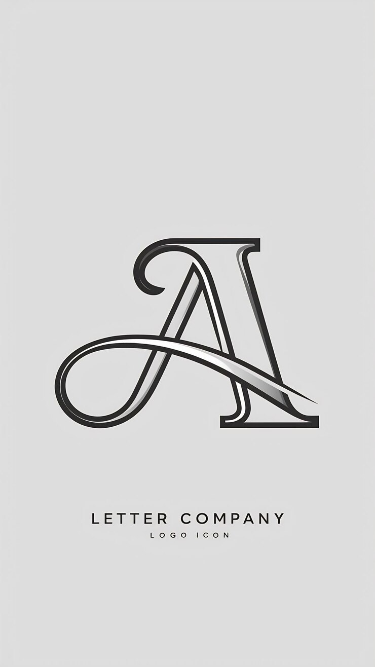 Foto arte de linha uma letra logotipo da empresa desenho vetorial de ícone