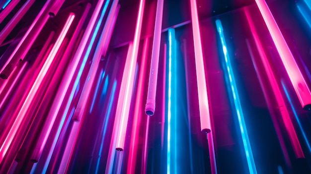 Arte de luzes de néon abstratas