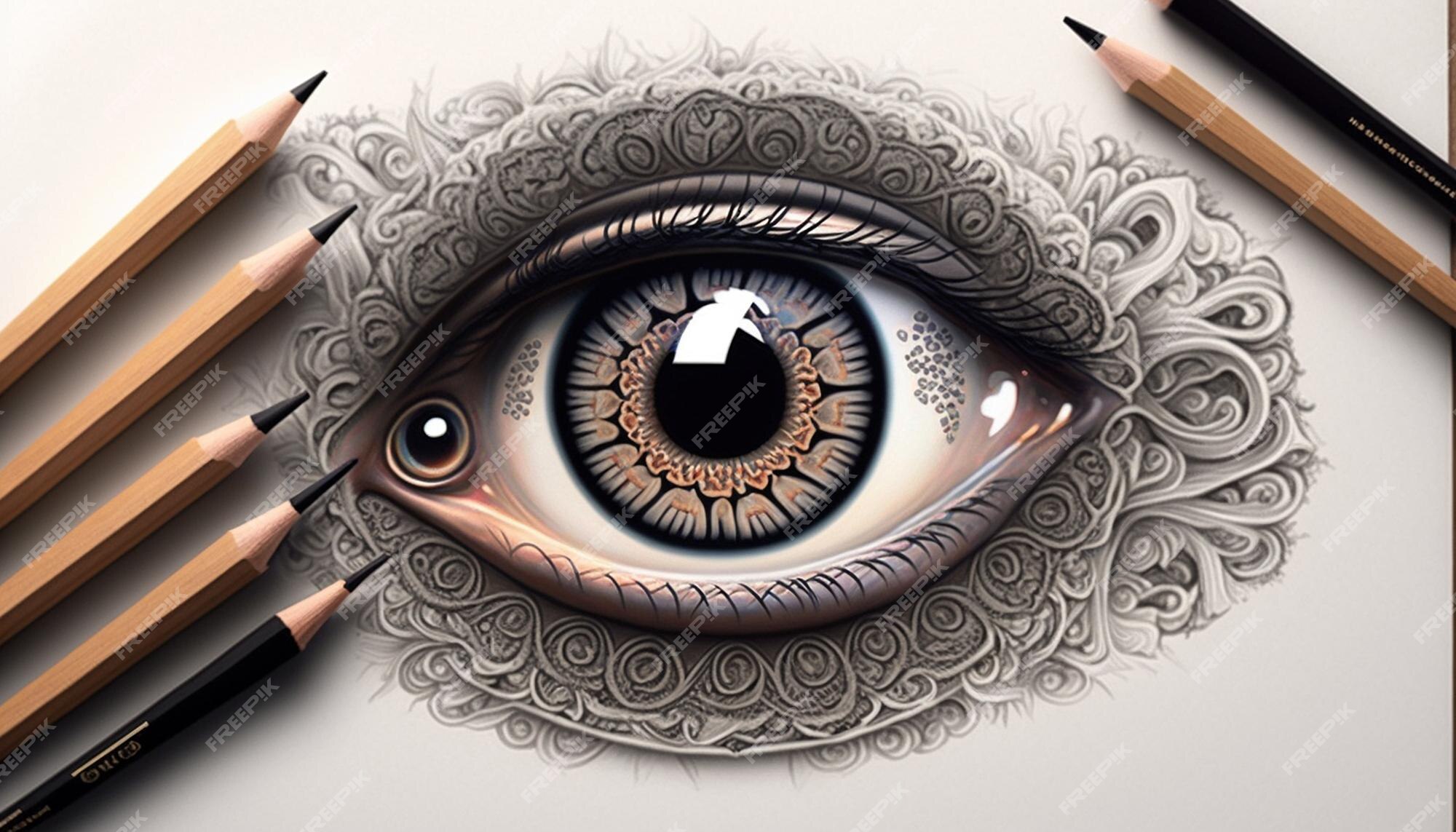 Como desenhar um olho realista How to draw realistic eye 