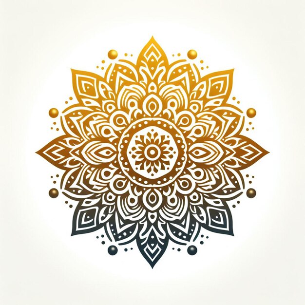 arte de mandala de ouro ombre