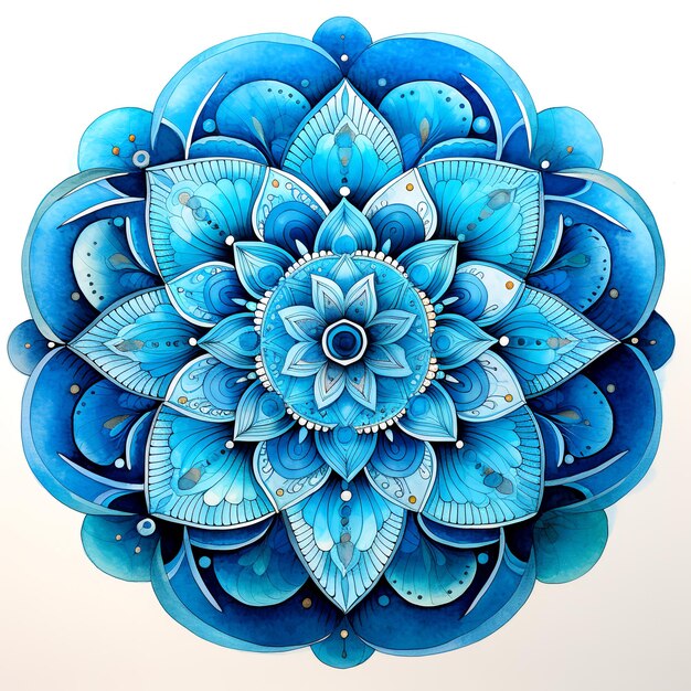 Foto arte de mandala em azul