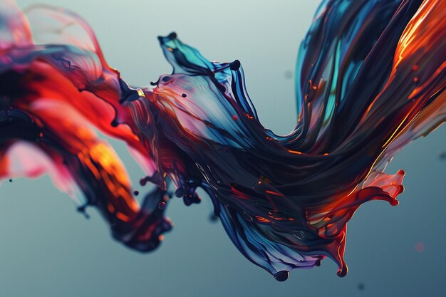 Arte de movimento de fluxo líquido abstrato