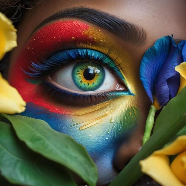 Foto arte de olhos a cores