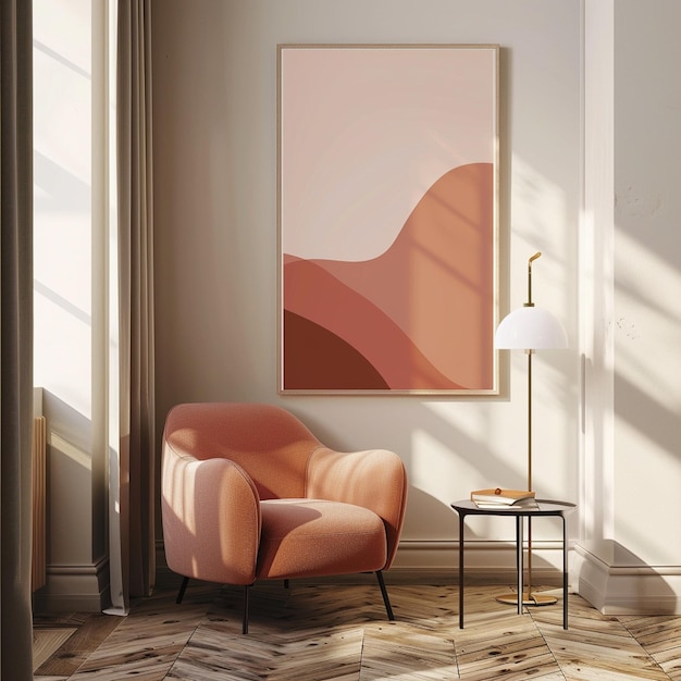 Arte de parede Mockup Frame Design Moderno Minimalista Contemporâneo