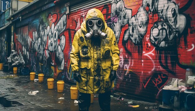Arte de rua da série de TV Chernobyl, Camden Town, Londres