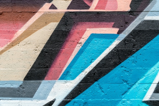 Arte de rua, grafite colorido na parede