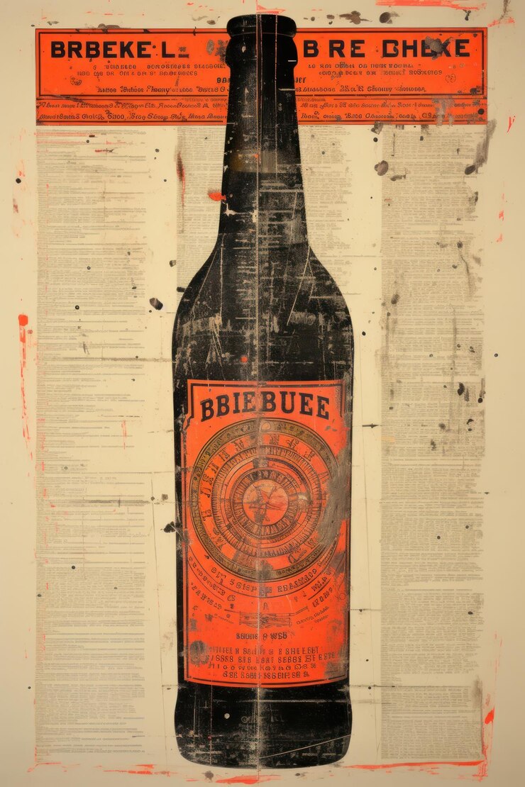 Foto arte de texto de bebidas de garrafa de cerveja
