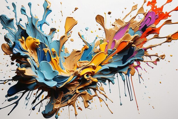 Arte de tinta de relevo acrílico pintura de um Splash Clipart Paint Splatter