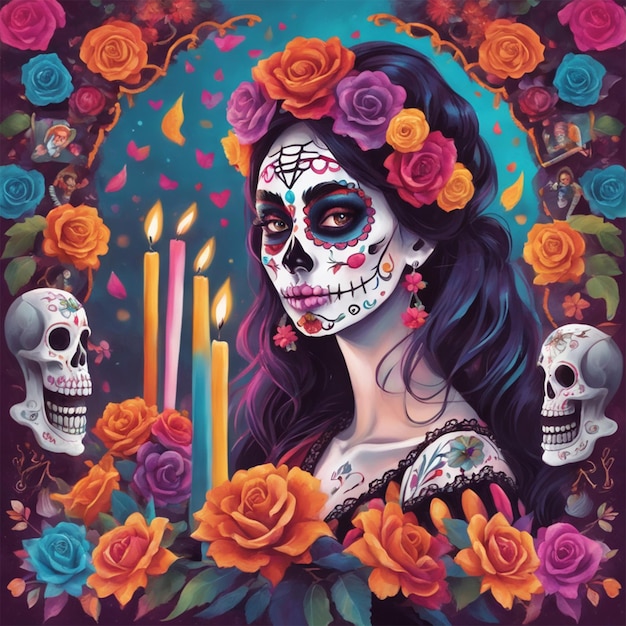 arte del día de los muertos