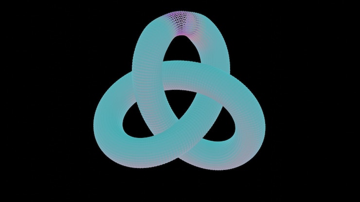 Foto el arte digital abstracto de aqua intertwine