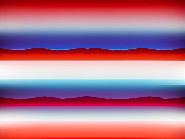 Arte Digital Abstracto con Gradiente Generativo de Luz Roja y Azul Vibrante